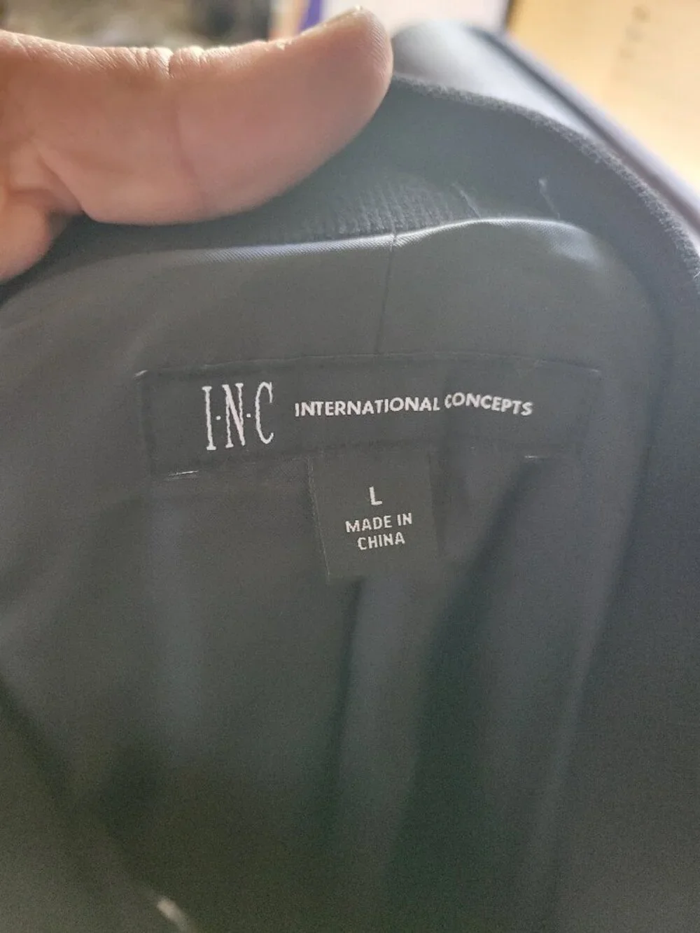 Inc International Concepts Black 3/4 Military Double Breasted Coat Size Large - Picture 6 of 7